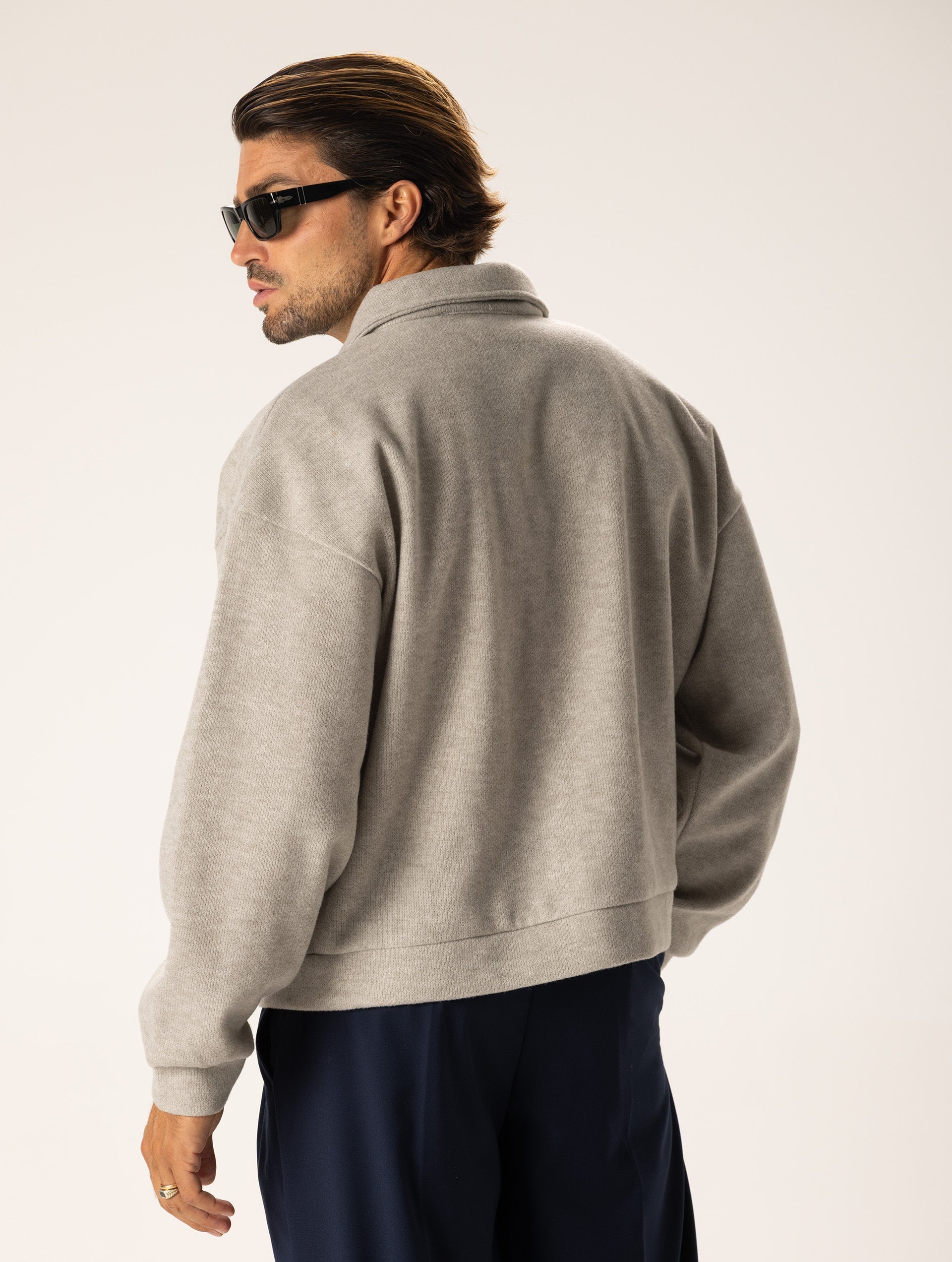 SABURO CARDIGAN IN GREIGE