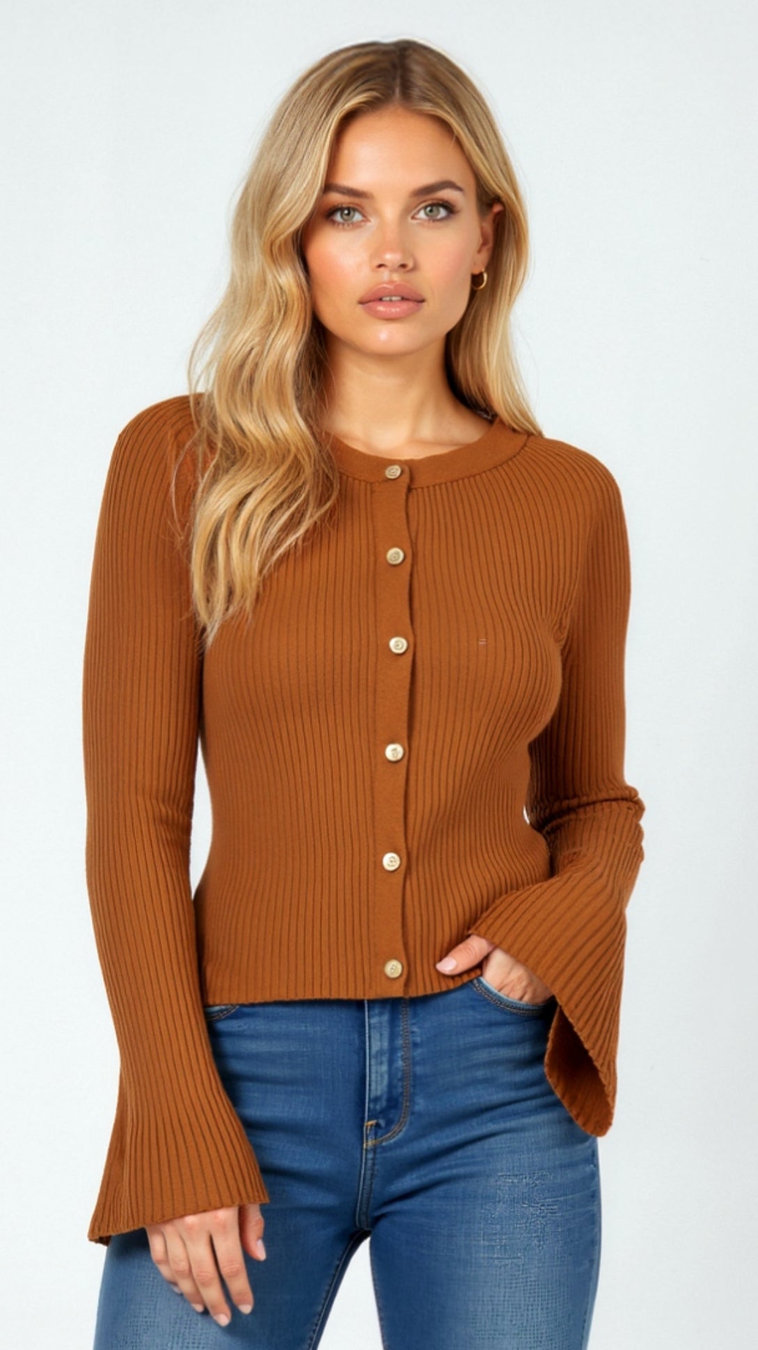 Betty Button-Up Knit Top