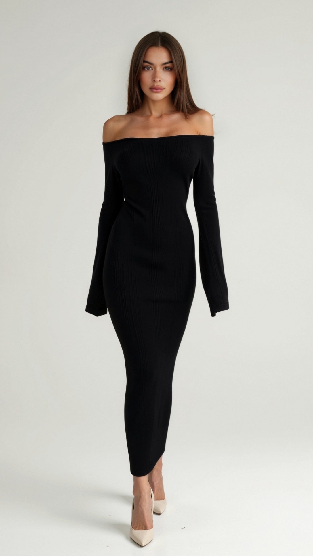 Quinlan Maxi Off-Shoulder Bodycon Dress