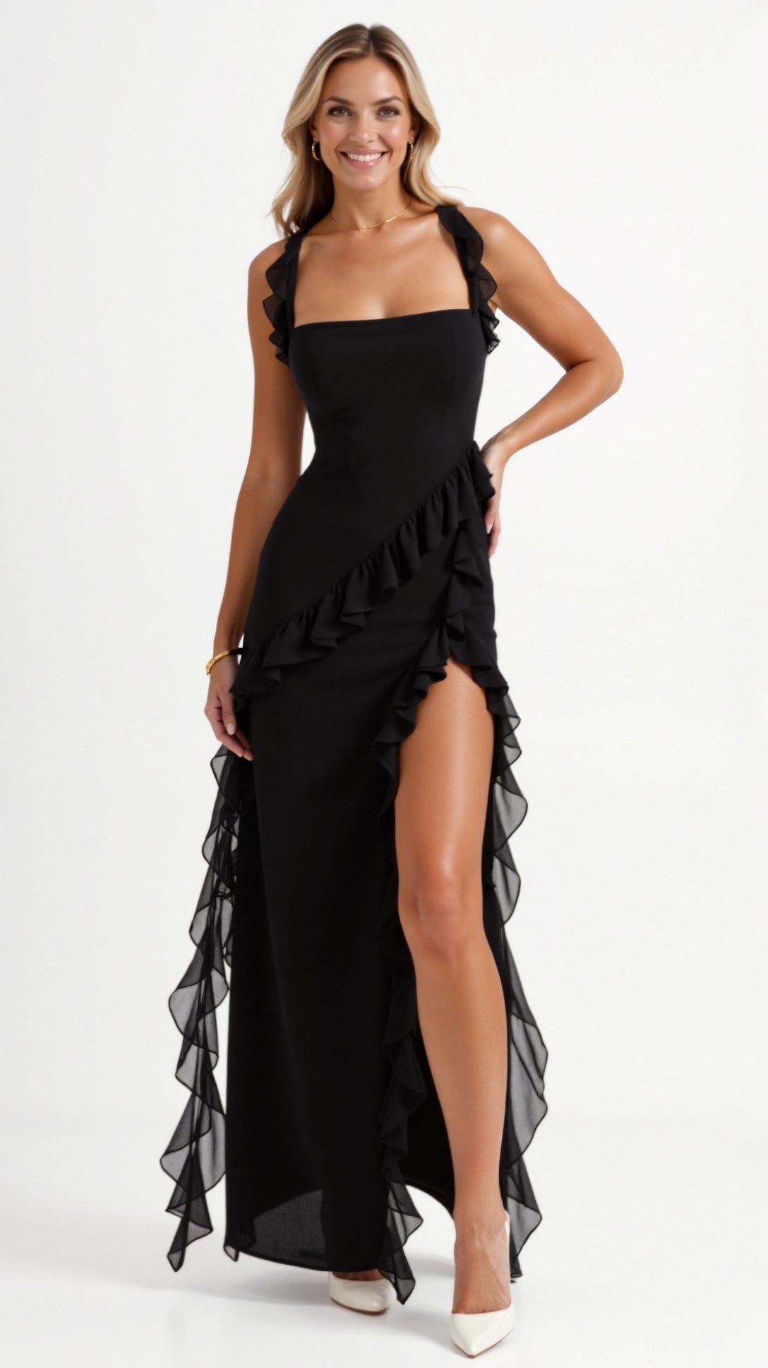Nirova Ruffled Maxi Dress