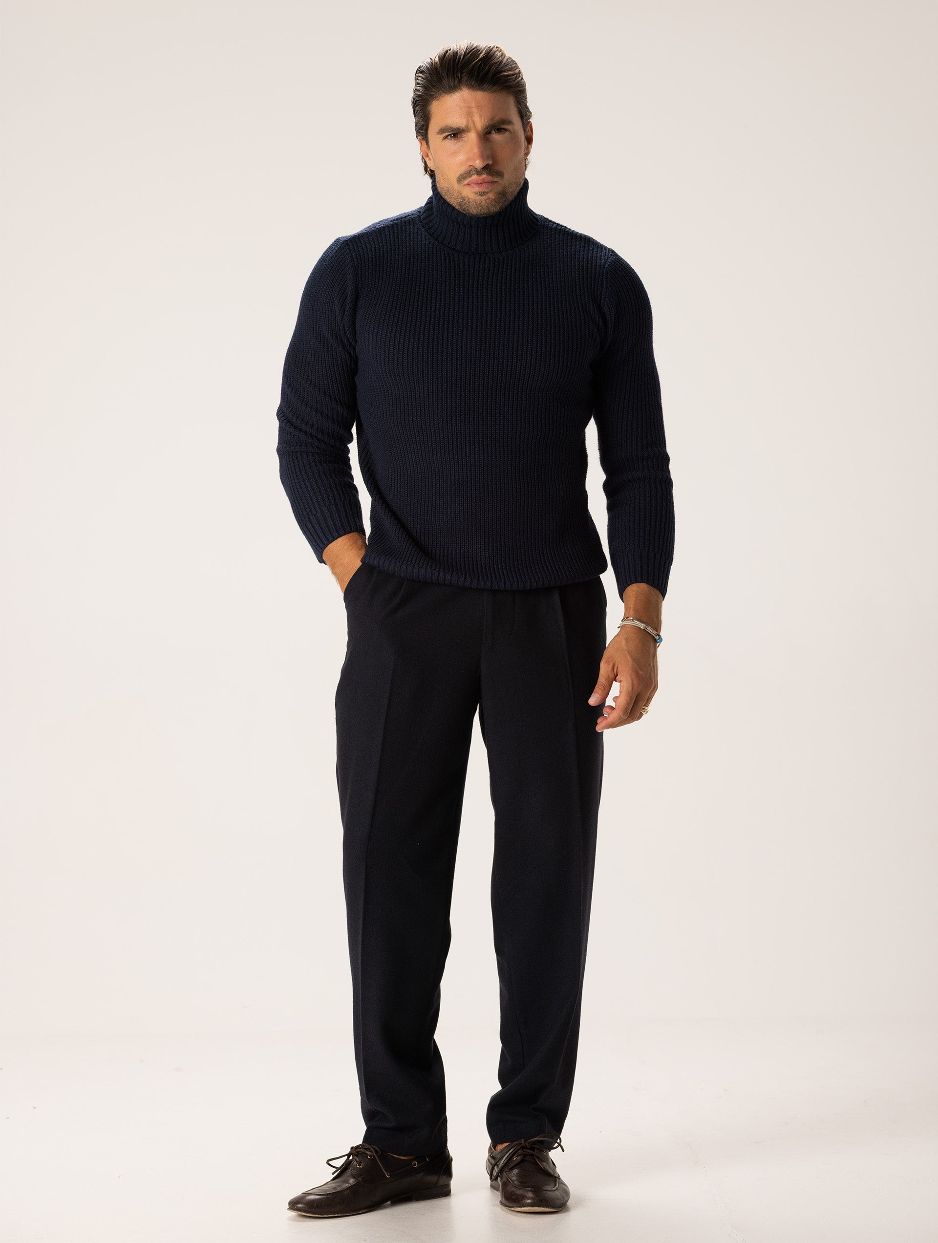 BOBBY ROLLNECK SWEATER IN BLUE