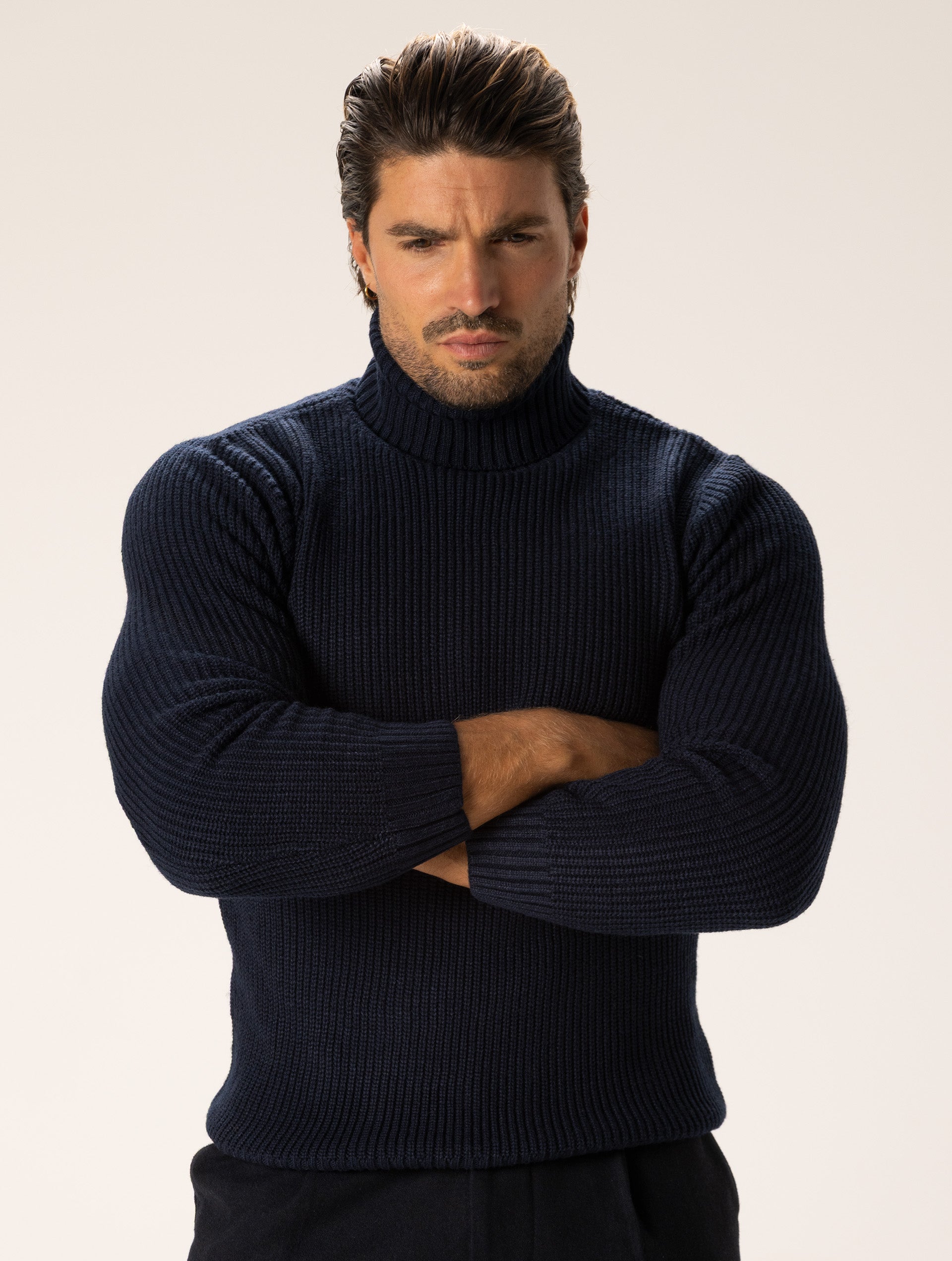 BOBBY ROLLNECK SWEATER IN BLUE
