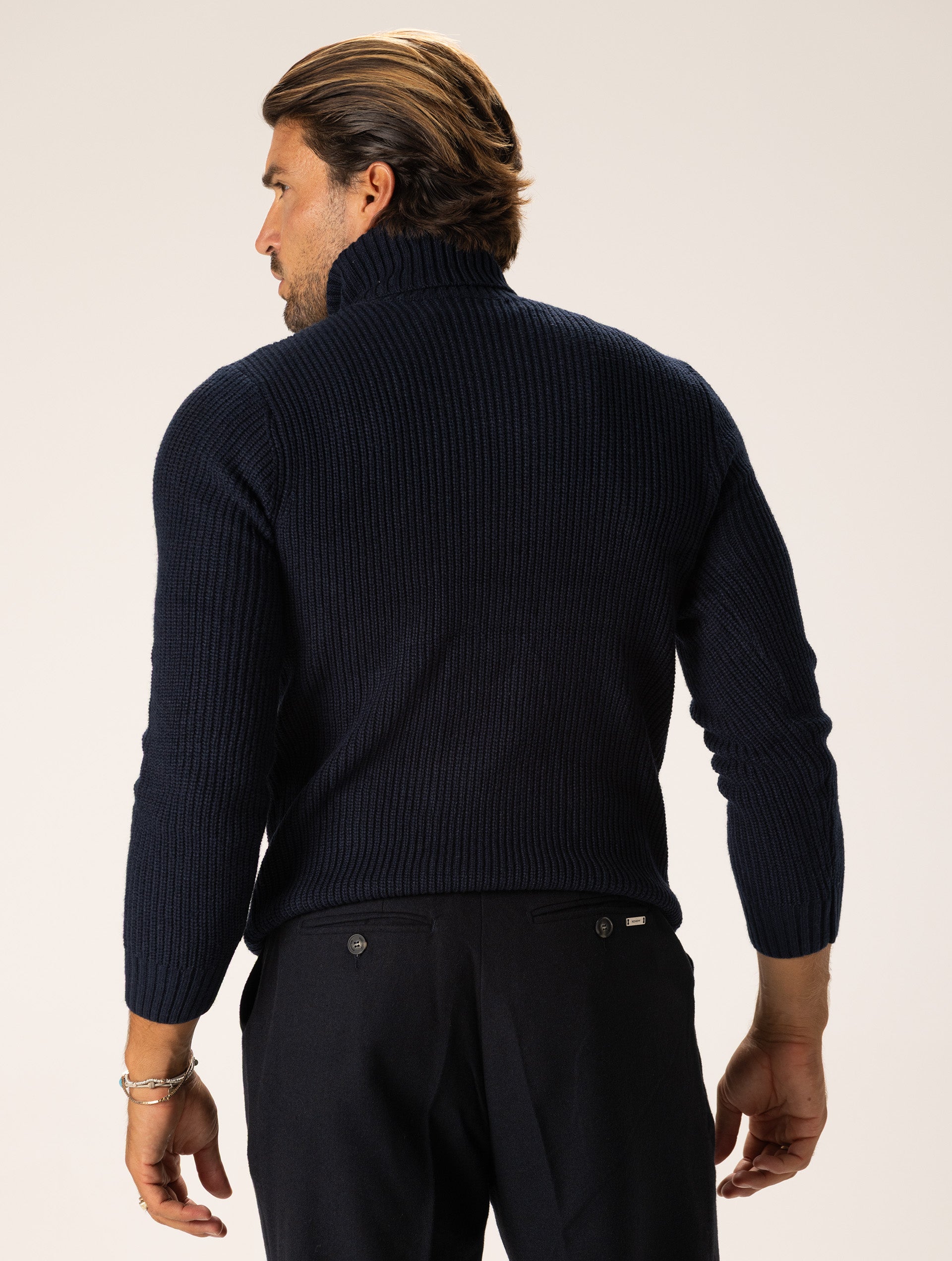 BOBBY ROLLNECK SWEATER IN BLUE