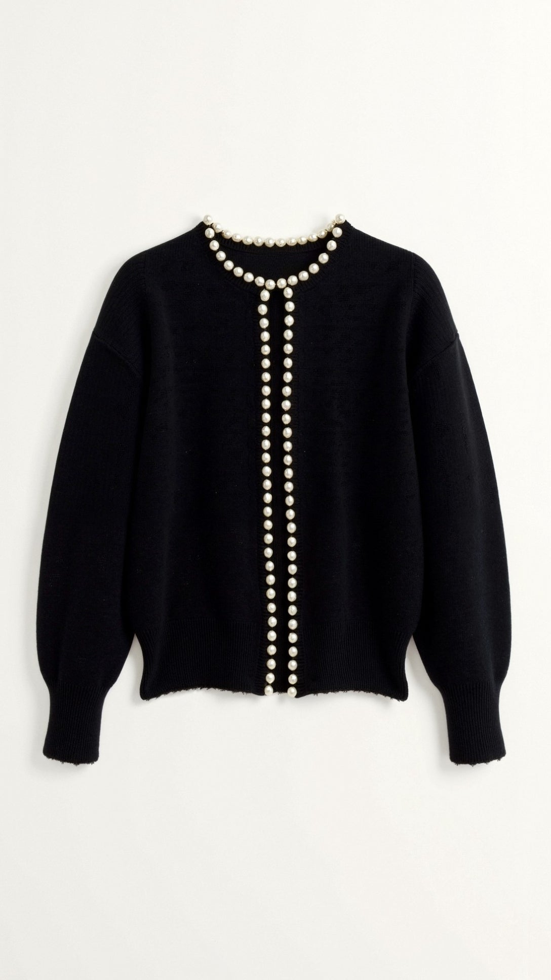 Caroline Pearl Trim Knit Cardigan