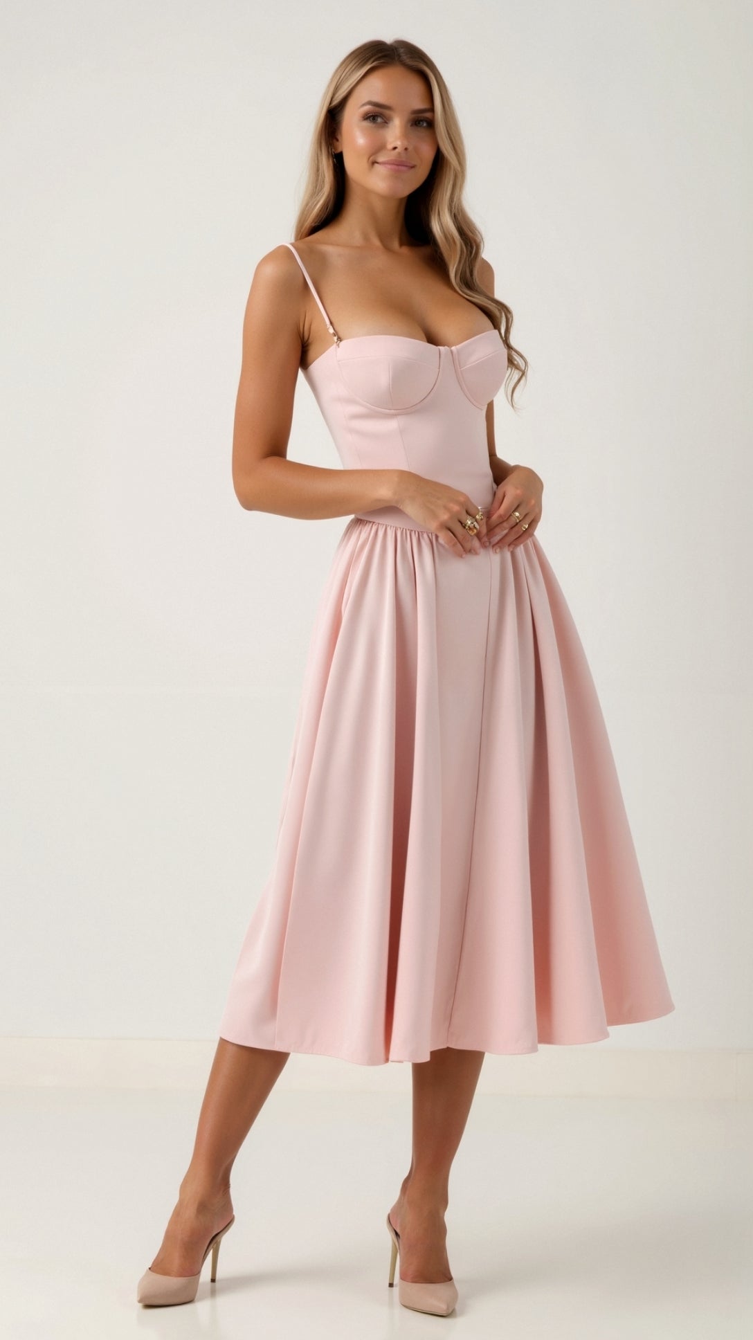 Odette Corset Midi Dress