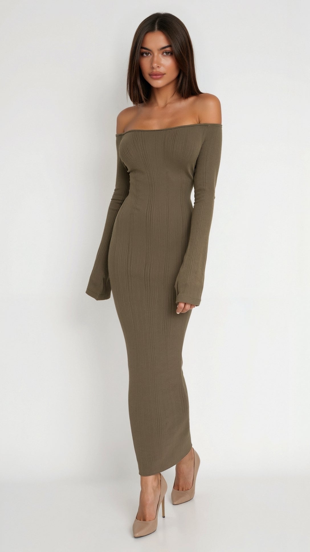 Quinlan Maxi Off-Shoulder Bodycon Dress