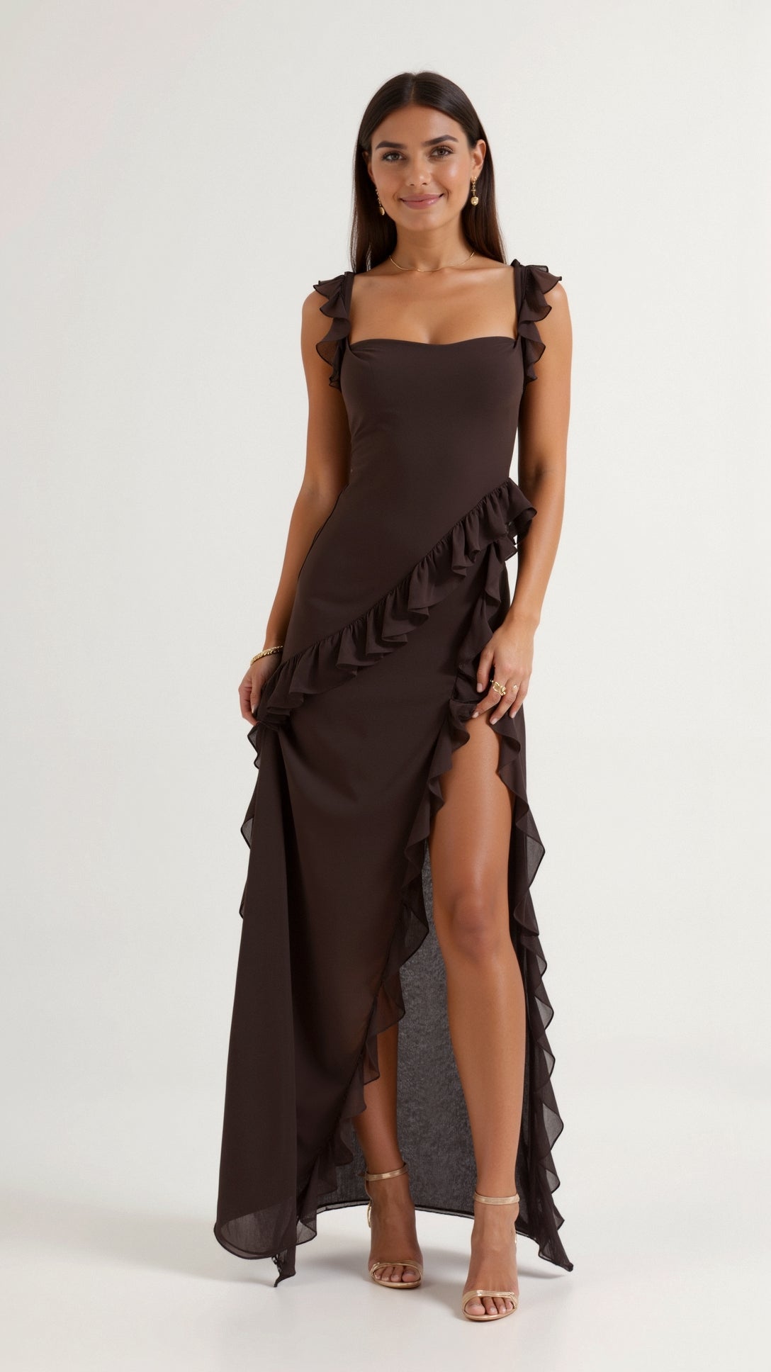 Nirova Ruffled Maxi Dress